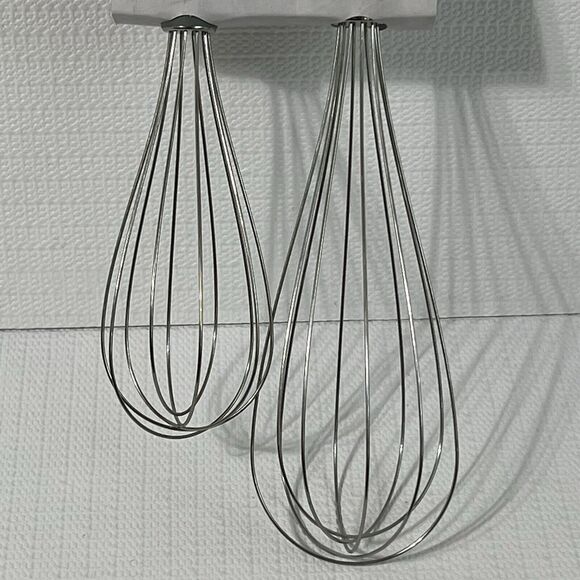 Core Kitchen Balloon Whisk Set of 2 Stainless Steel 10" and 12" Green Hangable - Picture 10 of 12